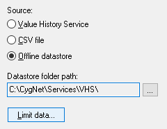 Offline datastore source options